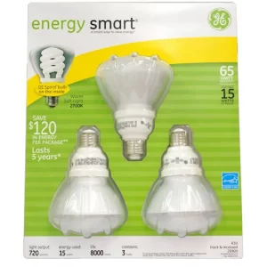 Ge Energy Smart Soft White Light Bulbs, 15w - 2 count